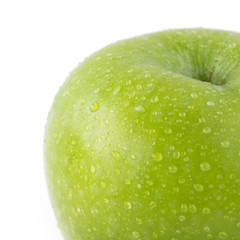 apple fruit with water drops isolated on white background
