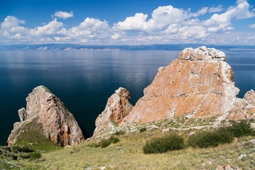 Three brothers rocks, Lake Baikal in Russia