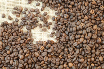 macro of coffee