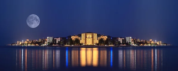 night landscape panorama sea hotels lights © kichigin19