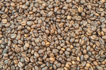 macro of coffee