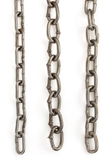 metal chain on white