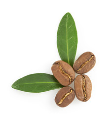 coffee beans on white background