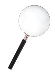 magnifying glass on white