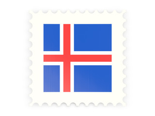Obraz premium Postage stamp icon of iceland