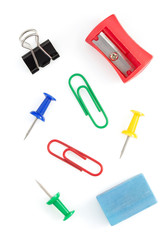 office supplies on white
