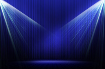 blue stage light as background