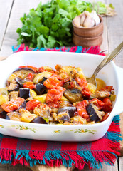 Baked vegetables