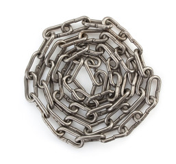 metal chain on white
