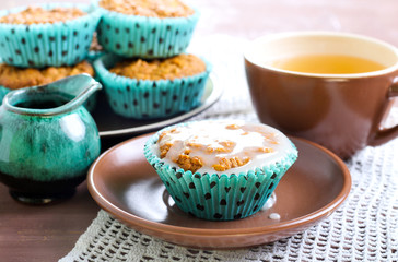 Pumpkin oat muffins