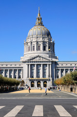 View to San Francisco city hall. USA.
