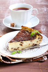 Cheesecake with chocolate