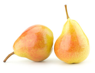 Juicy fresh pears isolated on white background