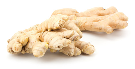 Fresh ginger isolated on white background