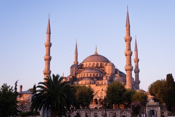 Fototapeta na wymiar Blue Mosque in Istanbul at sunrise