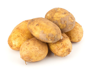 Potatoes isolated on white background