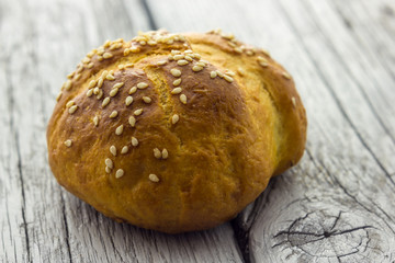 Home made bread with sesame