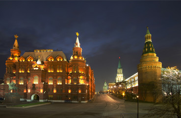 Fototapeta na wymiar Москва. Кремль ночью.