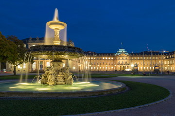 Square Schlossplatz, Stuttgart, Germany - obrazy, fototapety, plakaty