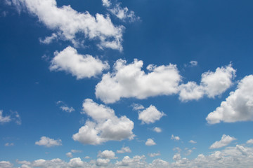 Clouds on the blue sky in cloudy days