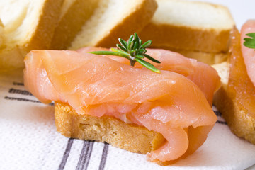 delicious salmon canapes