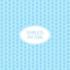 Vector seamless pattern of hand drawn flowers. Doodle background