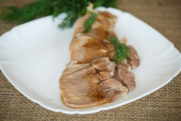 boiled beef tongue