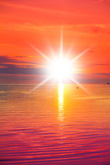 Obraz na płótnie Canvas Vuew on Eternity Sun Setting