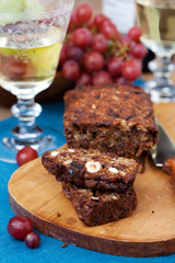 Homemade fruit and nut cake