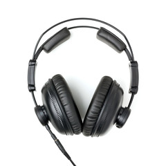 Fototapeta na wymiar Professional studio Headphones Isolated on a White Background