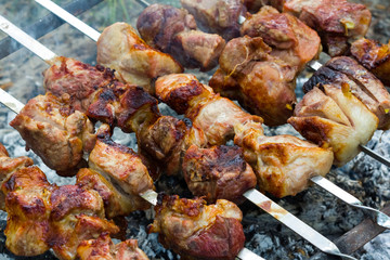 closeup barbecue