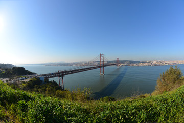 Ponte 25. de Abril, Tejobrücke, Lissabon, Portugal, Almada