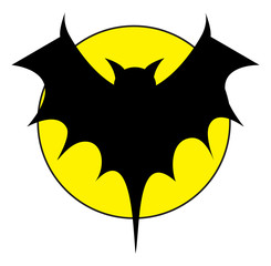 Halloween Bat Moon Background