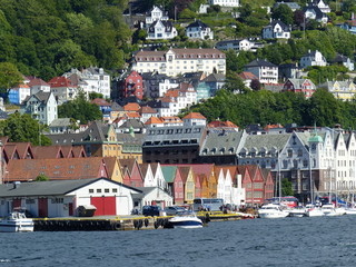Fototapeta premium Entrée Ville Bergen en Norvège