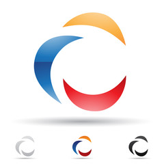 Fototapeta premium Abstract icon for letter C