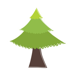 Fototapeta premium Green Christmas Tree Sticker Element