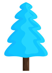 Abstract Blue Christmas Tree