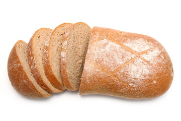 Roggenbrot geschnitten