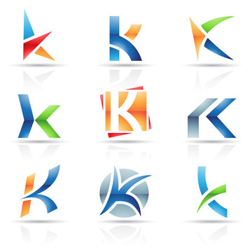 Glossy Icons for letter K