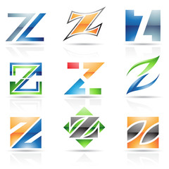 Glossy Icons for letter Z