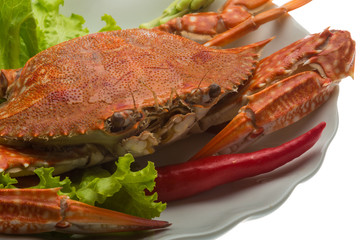 Boiled crab