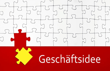 Puzzle mit Geschäftsidee