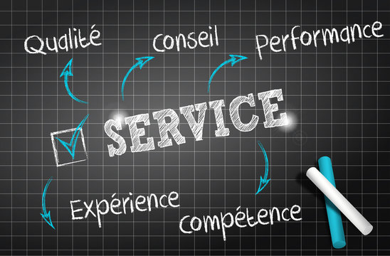 tableau noir : service