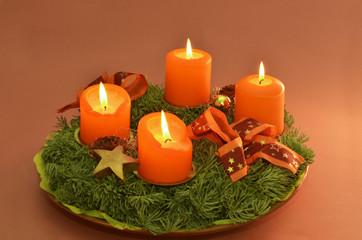 Advendkranz mit 4 Kerzen