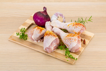 Raw chicken legs