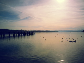 Starnberger See - Blick auf die Alpen