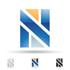 Abstract icon for letter N
