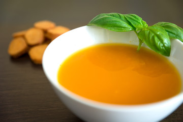 Soup with pumpkin and carrots