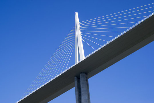 Fototapeta Pylon of the cable-stayed bridge