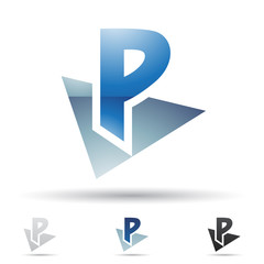 Abstract icon for letter P